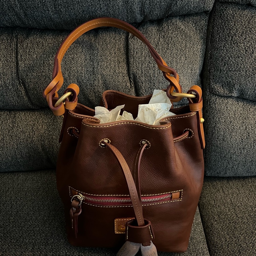 Dooney & Bourke Brown Leather Shoulder Bag